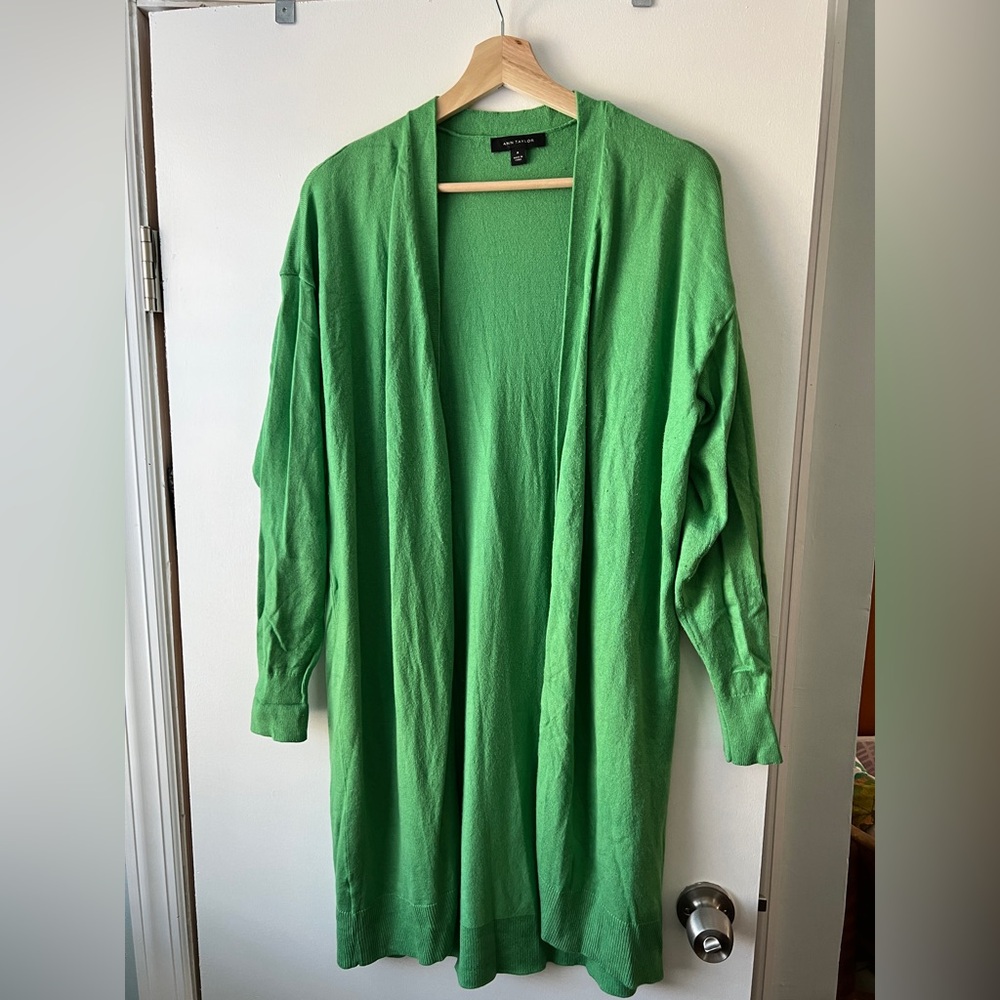 Ann Taylor long open cardigan